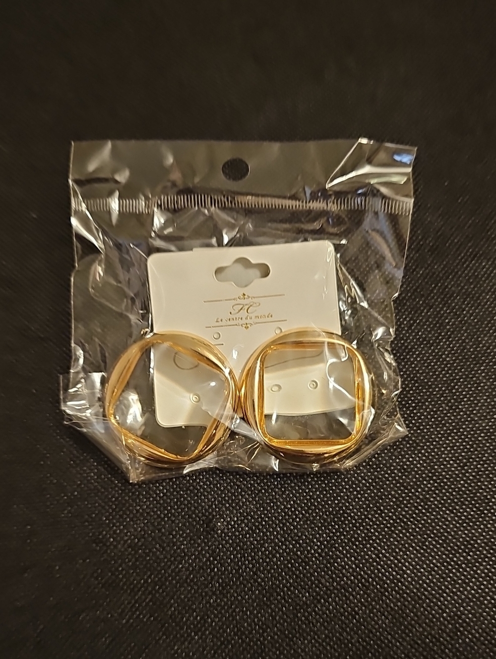 Gold Twist Hoop Earrings - Packaged